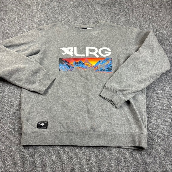 Lrg Other - LRG LIFTED RESEARCH GROUP Grey Pullover Motherland Nightscape Sweatshirt Large